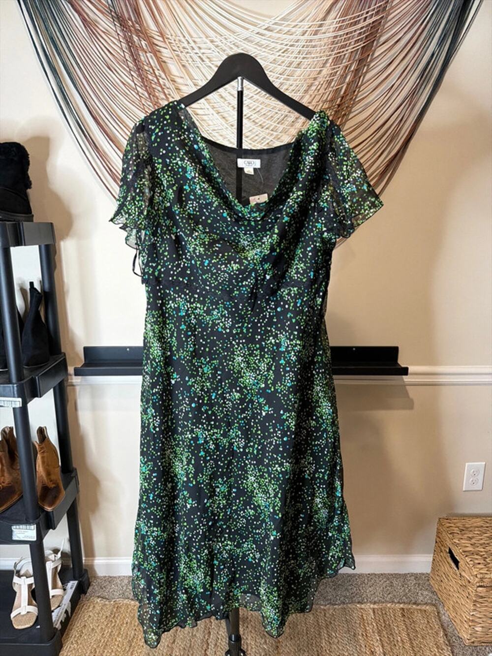 Cato blue and green fit and flare 16 NWT 3049